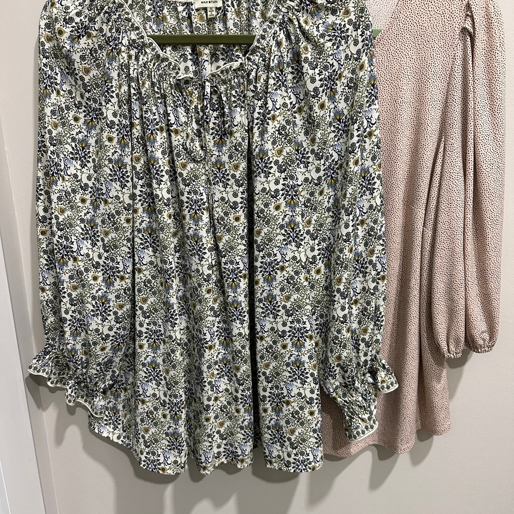 Set of 2 long sleeve dressy tops - 1X
